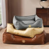 Luxury Faux Leather Waterproof Removable Dog Sofa