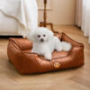 Luxury Faux Leather Waterproof Removable Dog Sofa