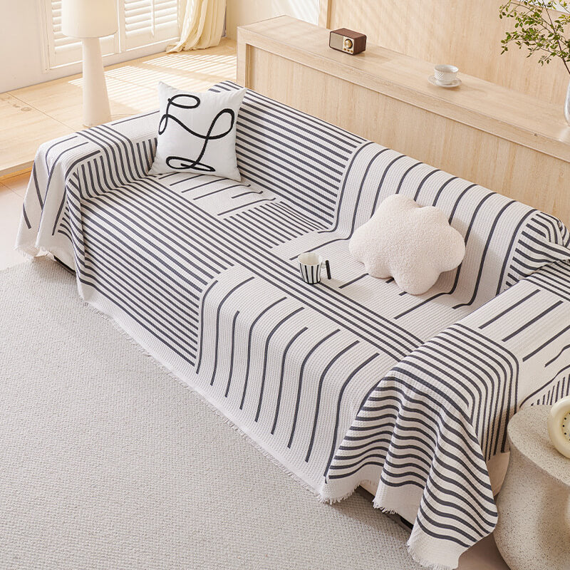 Geometric Pattern Multi-Color Sofa Cover - Modern