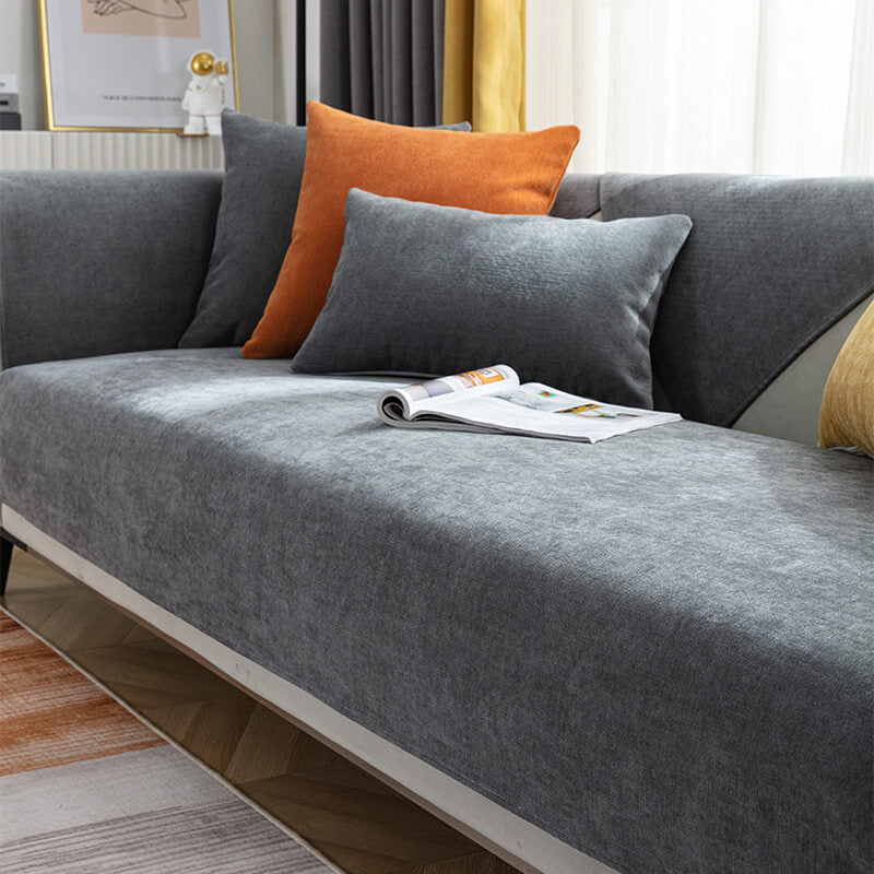Vermilion Comfortable Chenille Sofa Protective Cou