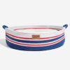 Handcrafted Stripe Calming Pet Bed - Timeless Nest