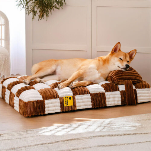 Handmade Plush Chessboard Orthopedic Support Dog B