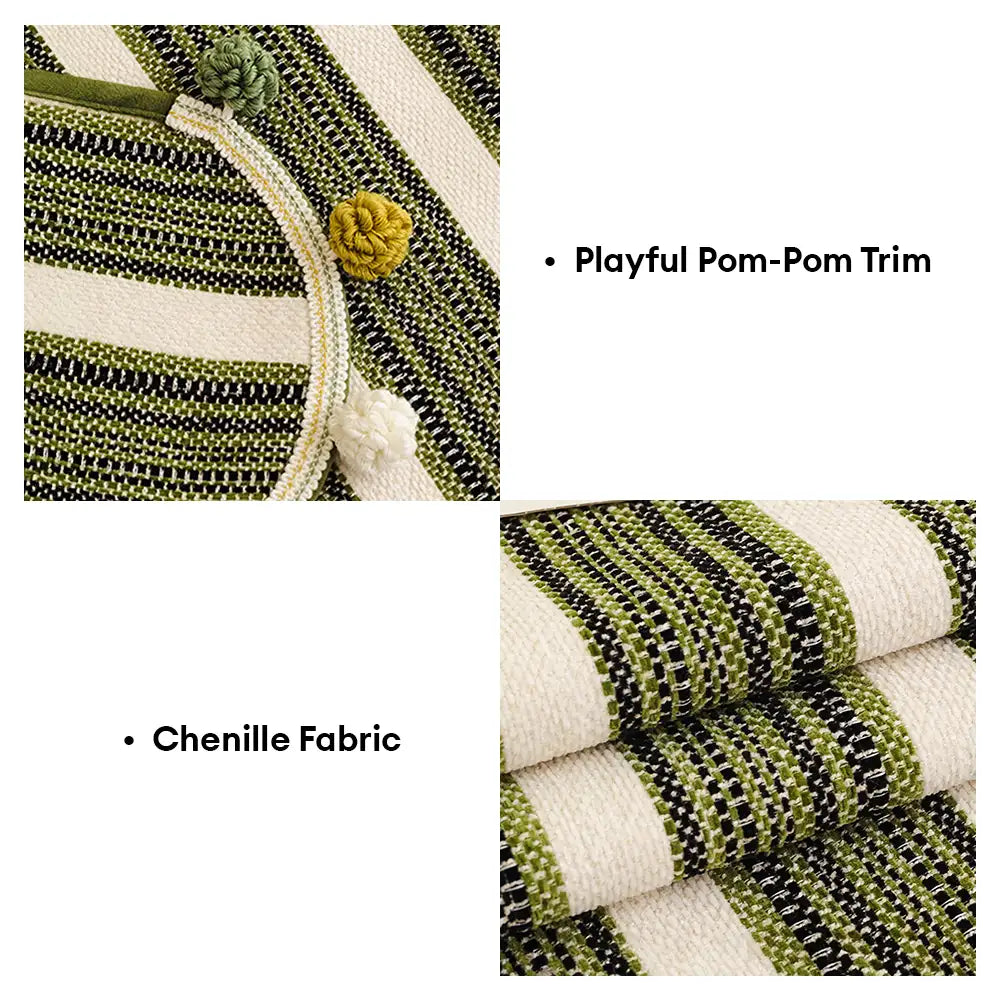 Irregular Contrast Color Chenille Skin-Friendly No