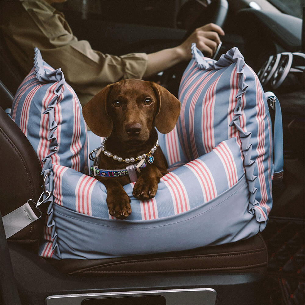 Lace Stripe Travel Safety Waterproof Dog Car Seat