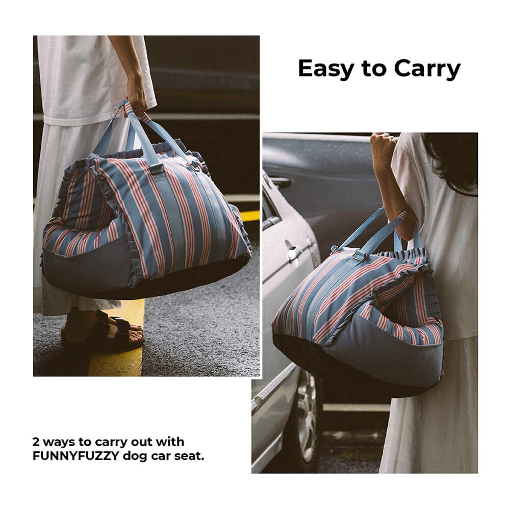 Lace Stripe Travel Safety Waterproof Dog Car Seat