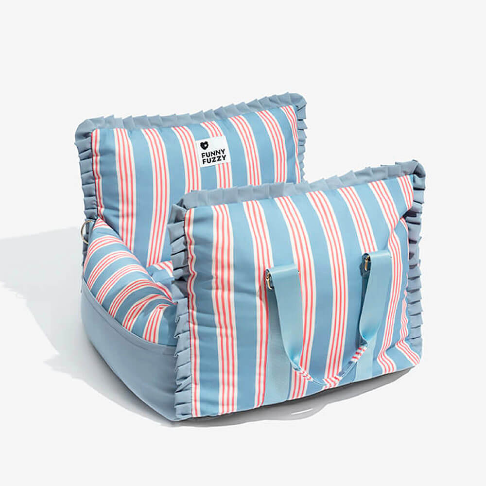 Lace Stripe Travel Safety Waterproof Dog Car Seat