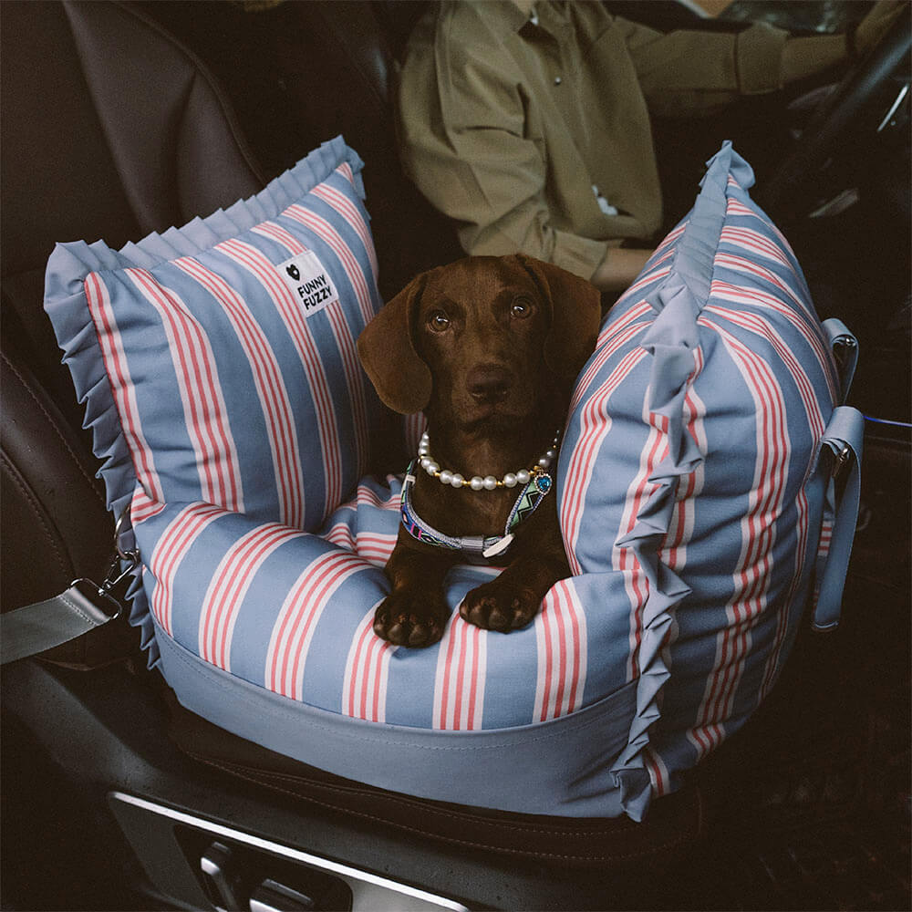 Lace Stripe Travel Safety Waterproof Dog Car Seat