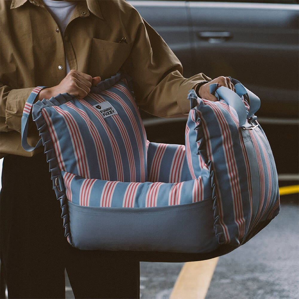 Lace Stripe Travel Safety Waterproof Dog Car Seat
