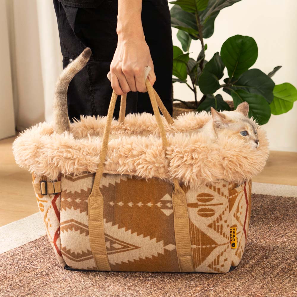 Large Reversible All-Season Indie Boho Cat Carrier