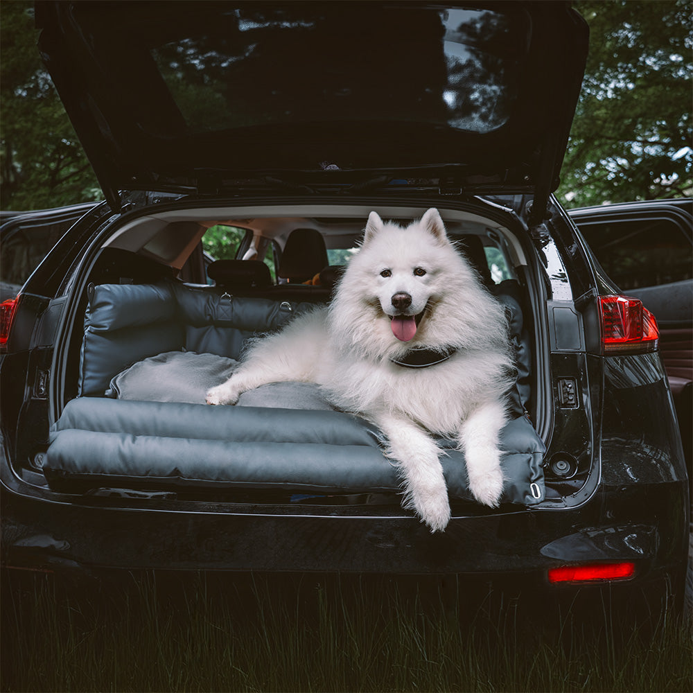 Large Deluxe Faux Leather Dog Car Seat Booster Bed