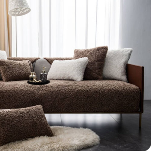 Luxury Warm Fleece Furniture Protective Mat Non-Sl