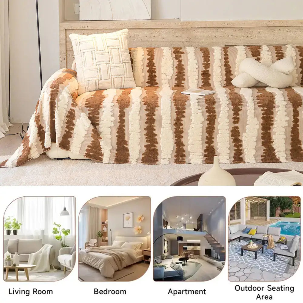 Modern Comfort Plush Multifunctional Blanket Sofa