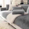 Warm Thick Faux Fur Sofa Protector Non-Slip Couch