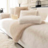 Warm Thick Faux Fur Sofa Protector Non-Slip Couch