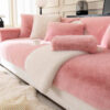 Warm Thick Faux Fur Sofa Protector Non-Slip Couch