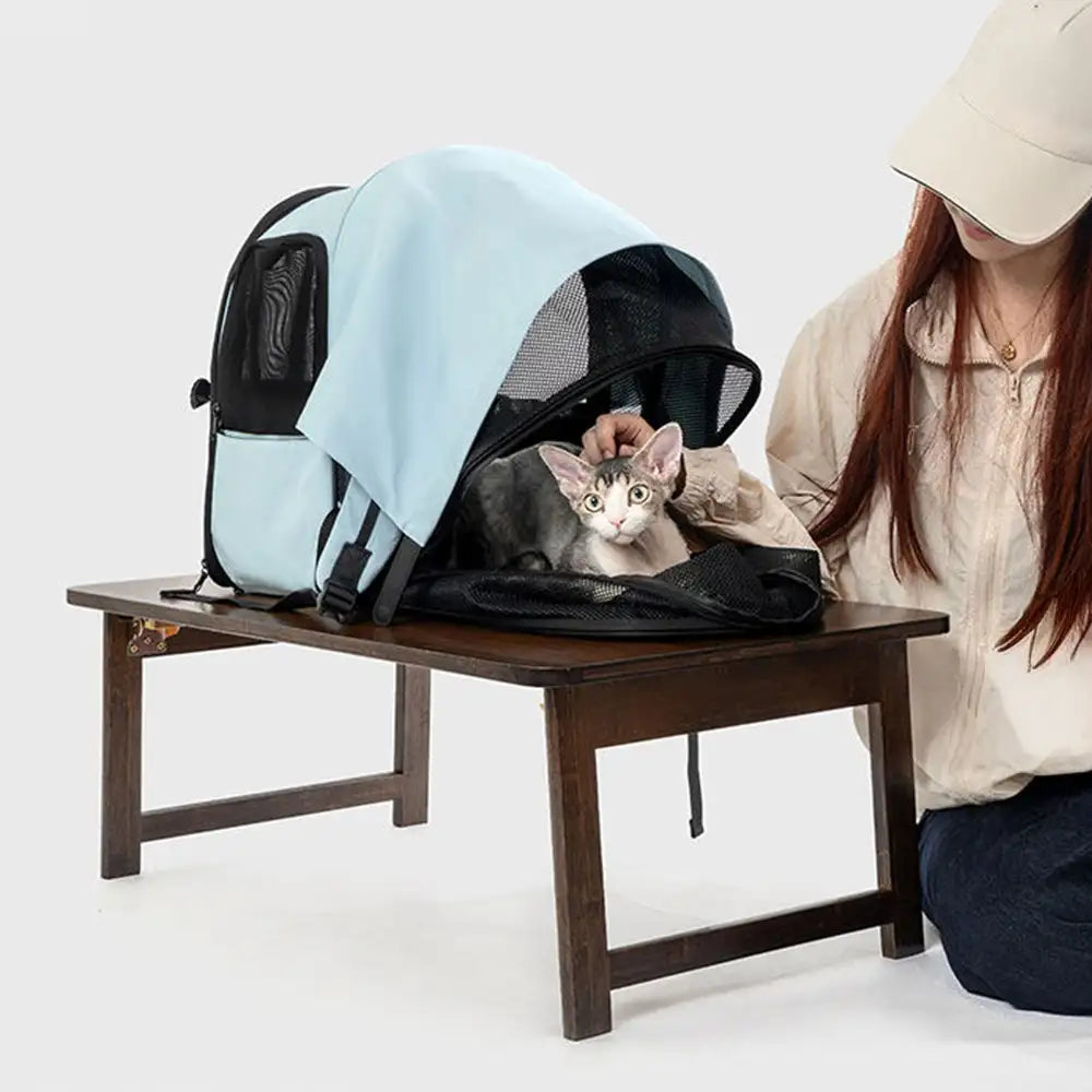 Outdoor Travel Expandable Breathable Cat Carrier B