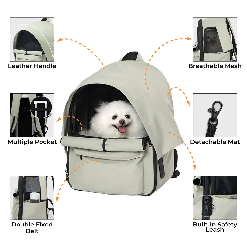 Outdoor Travel Expandable Breathable Cat Carrier B