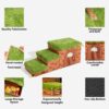 Retro Pixel Handcrafted Foldable Pet Stairs With S