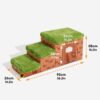 Retro Pixel Handcrafted Foldable Pet Stairs With S