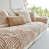 Modern Geometric Soft Plush Non-slip Sofa Protecto