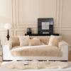 Warm Thick Faux Fur Sofa Protector Non-Slip Couch