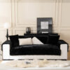Warm Thick Faux Fur Sofa Protector Non-Slip Couch