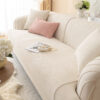 Simple Solid Colour Plush Furniture Protector Couc