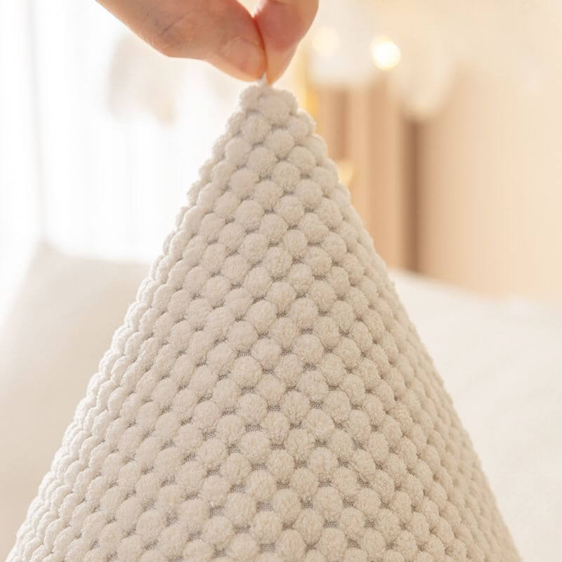 Simple Solid Colour Plush Furniture Protector Couc