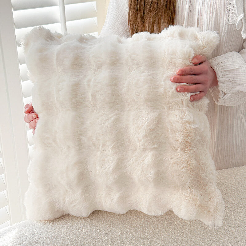 Ultra-Soft Faux Rabbit Fur Skin-Friendly Full Prot