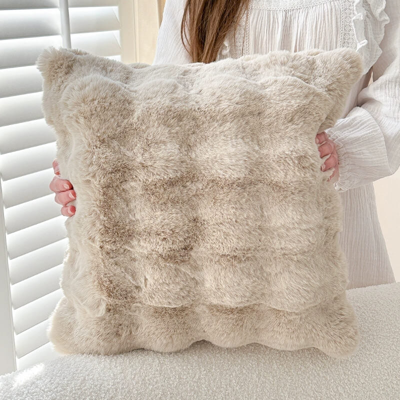 Ultra-Soft Faux Rabbit Fur Skin-Friendly Full Prot