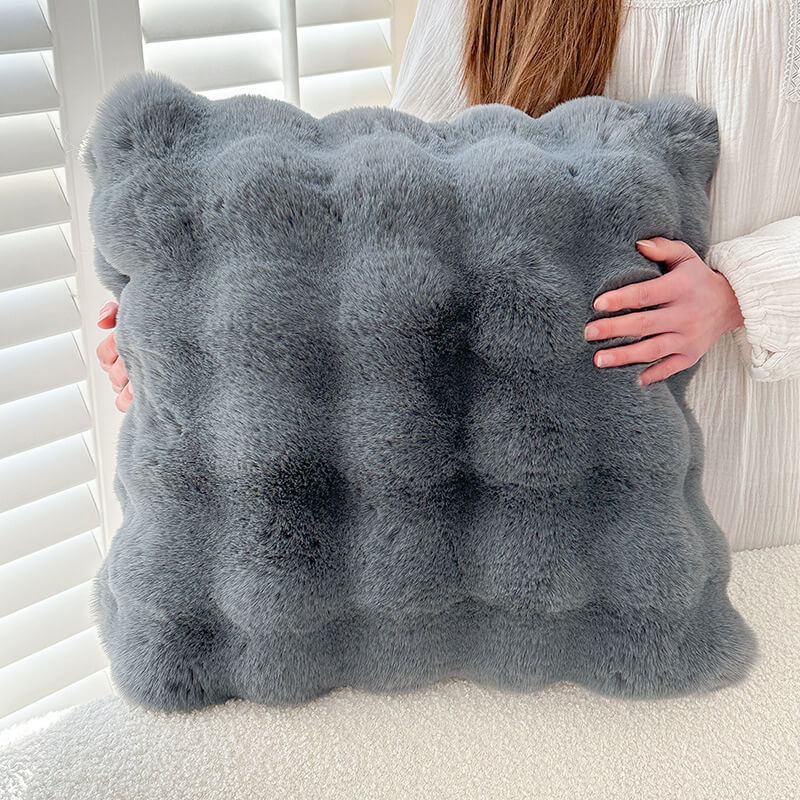 Ultra-Soft Faux Rabbit Fur Skin-Friendly Full Prot