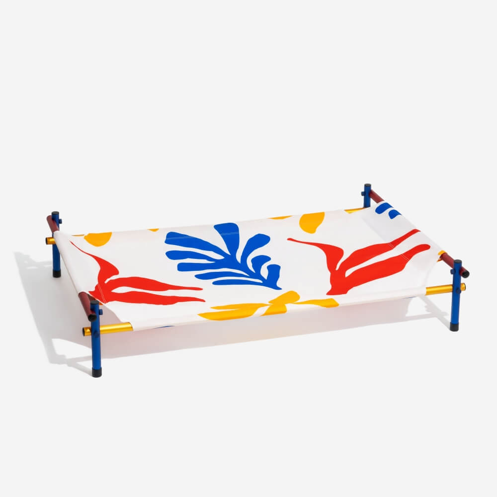 Vibrant Summer Print Style Aluminum Elevated Dog B
