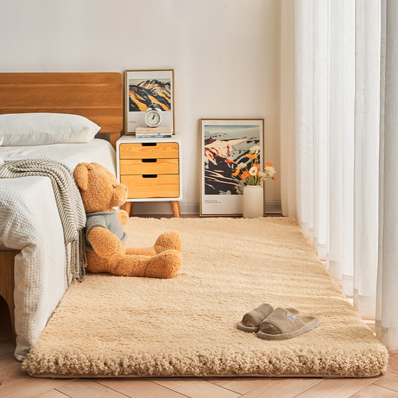 Thick Plush Bedroom Bedside Carpet - Extra Soft an