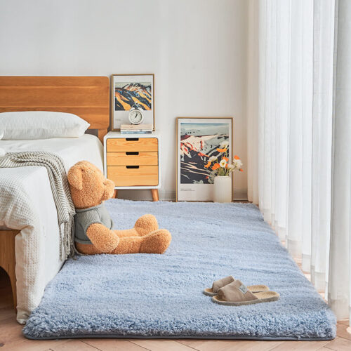 Thick Plush Bedroom Bedside Carpet - Extra Soft an