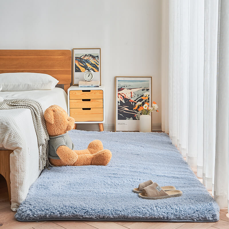 Thick Plush Bedroom Bedside Carpet - Extra Soft an
