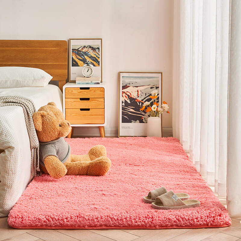 Thick Plush Bedroom Bedside Carpet - Extra Soft an