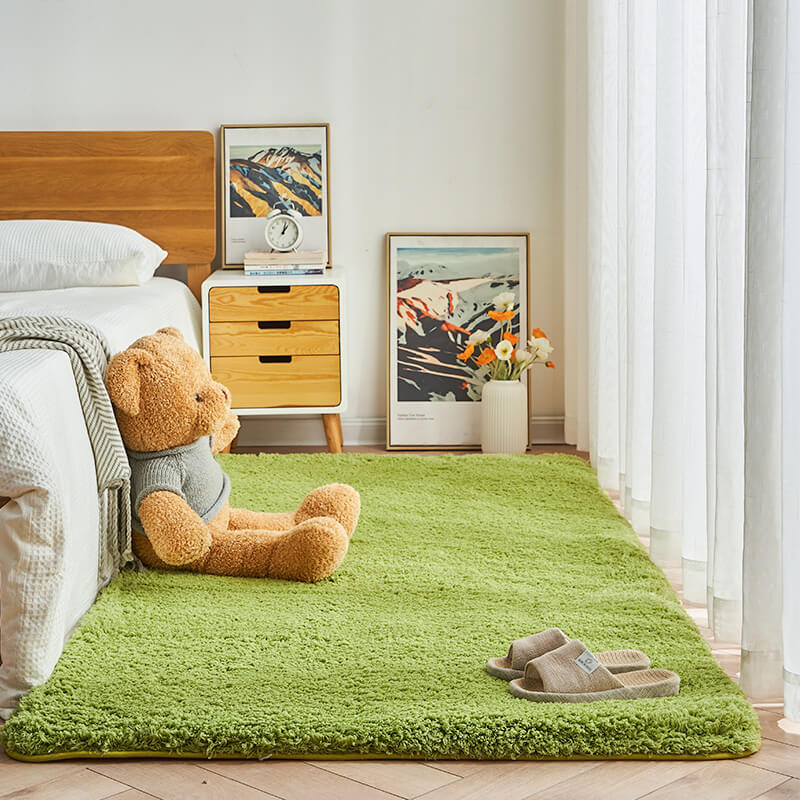 Thick Plush Bedroom Bedside Carpet - Extra Soft an