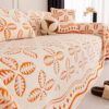 Thickened Jacquard Velvet Leaf Pattern Sofa Decora