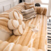 Trendy Beautiful Gradient Colour Stripe Plush Couc