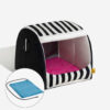 Trendy Striped House Orthopedic Dog Bed - Cozy Hid