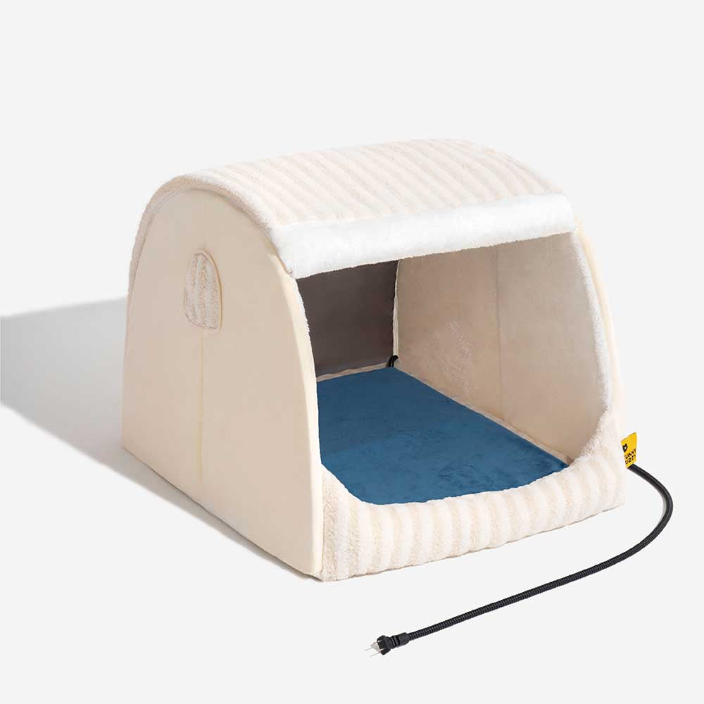 Trendy Striped House Orthopedic Dog Bed - Cozy Hid