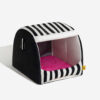 Trendy Striped House Orthopedic Dog Bed - Cozy Hid