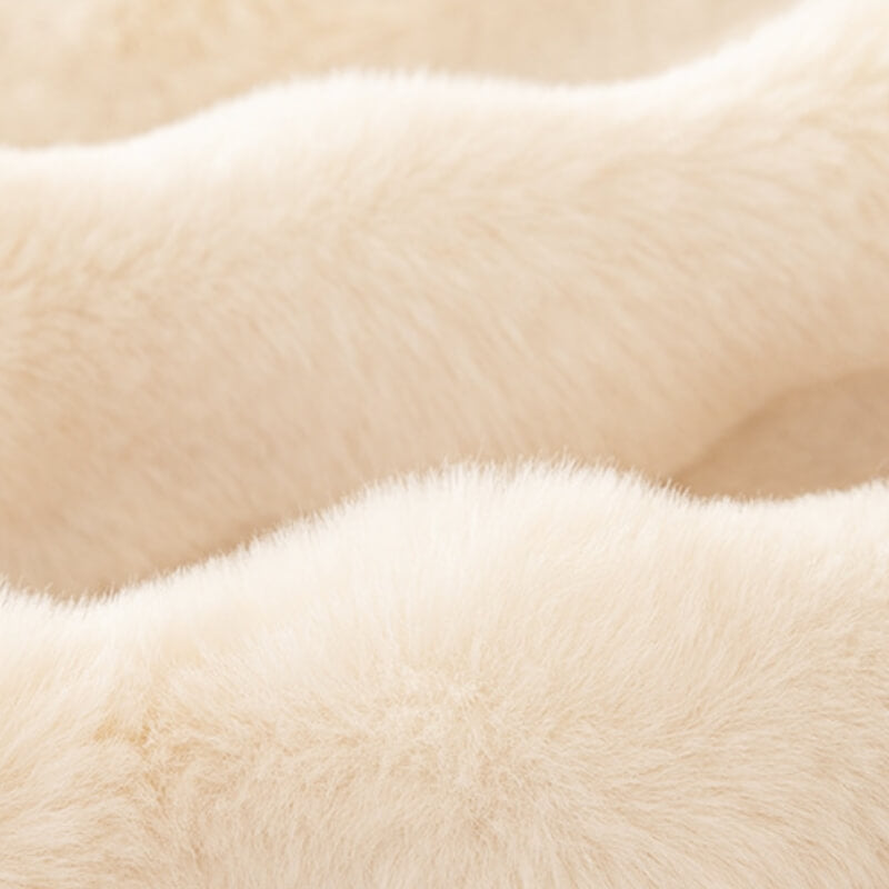 Ultra-Soft Faux Rabbit Fur Skin-Friendly Full Prot