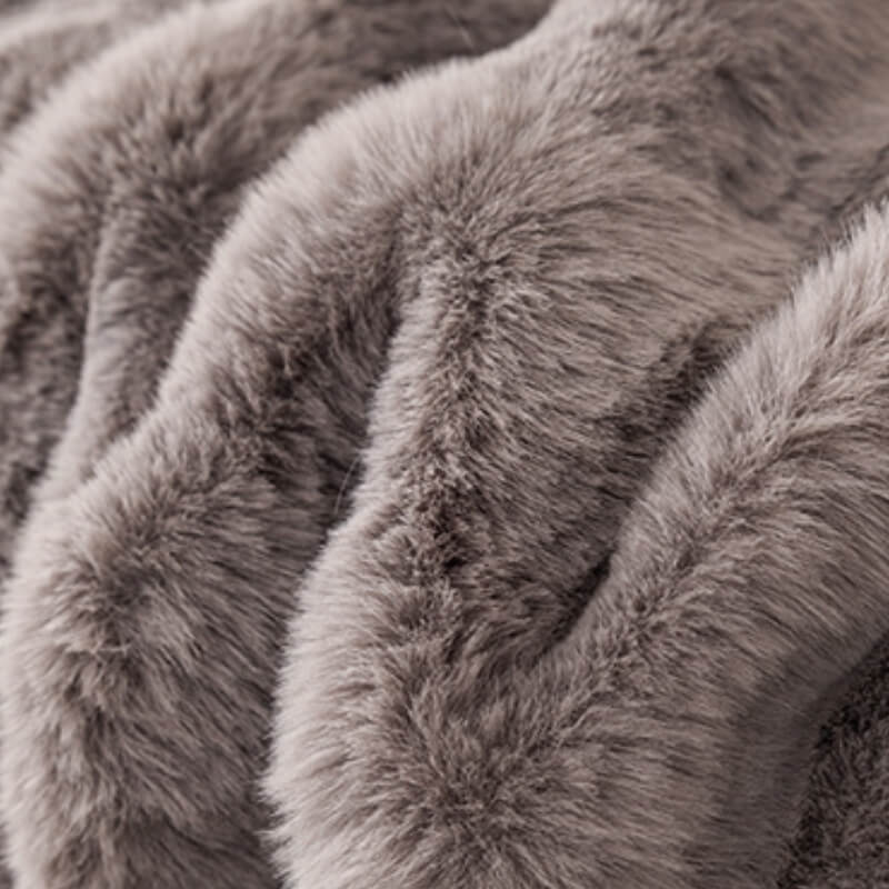 Ultra-Soft Faux Rabbit Fur Skin-Friendly Full Prot