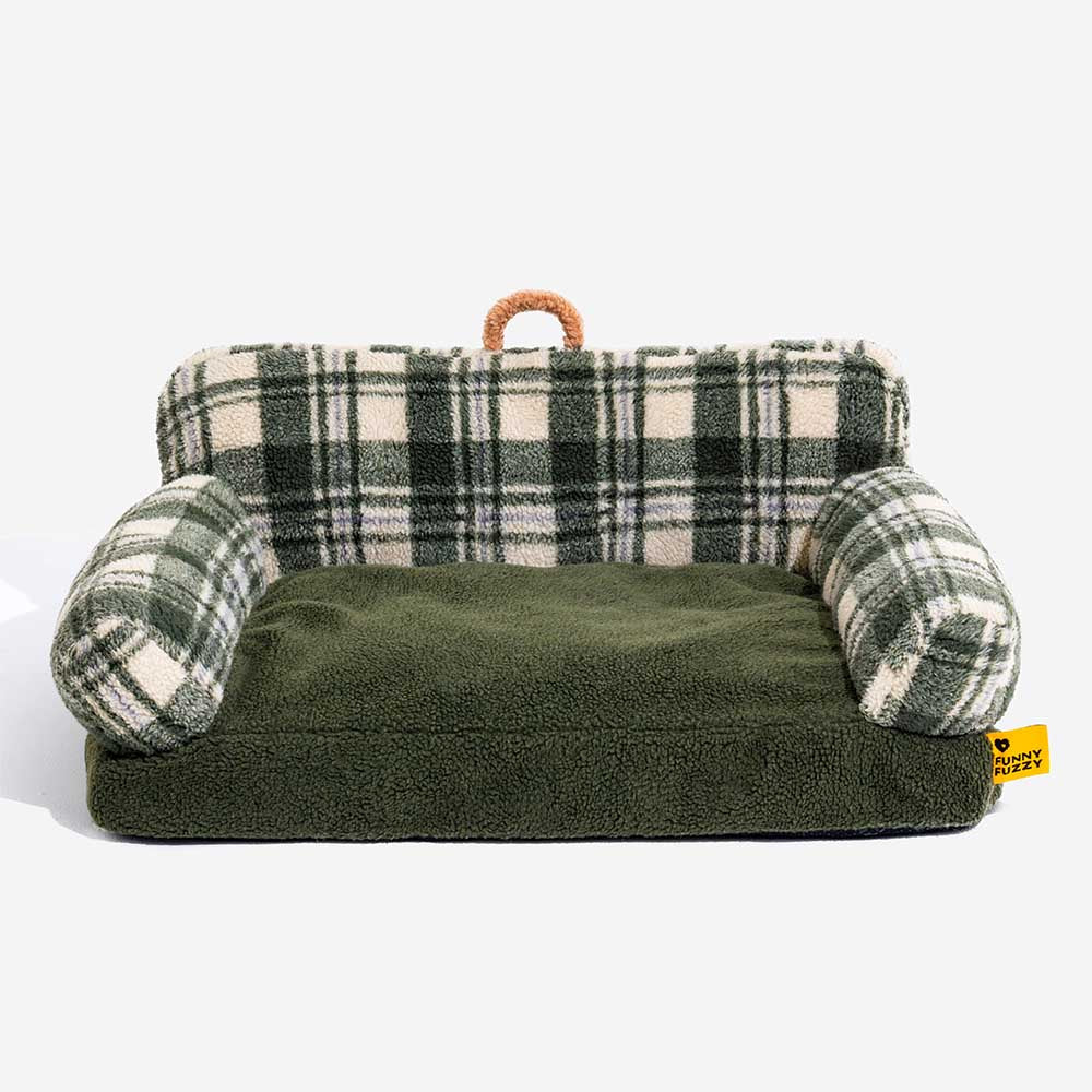 Vintage Checkered Washable Cozy Support Calming Do