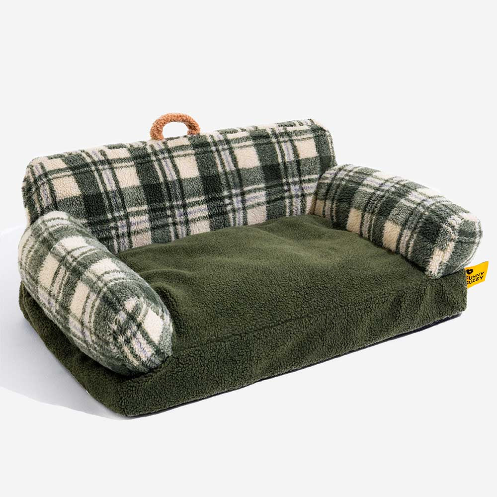 Vintage Checkered Washable Cozy Support Calming Do