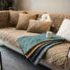 Vintage Dark Quilted Velvet Scratch-resistant Couc