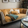 Vintage Dark Quilted Velvet Scratch-resistant Couc