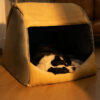 Warm Flannel Detachable Semi-Enclosed Large Dog Te