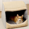 Warm Flannel Detachable Semi-Enclosed Large Dog Te